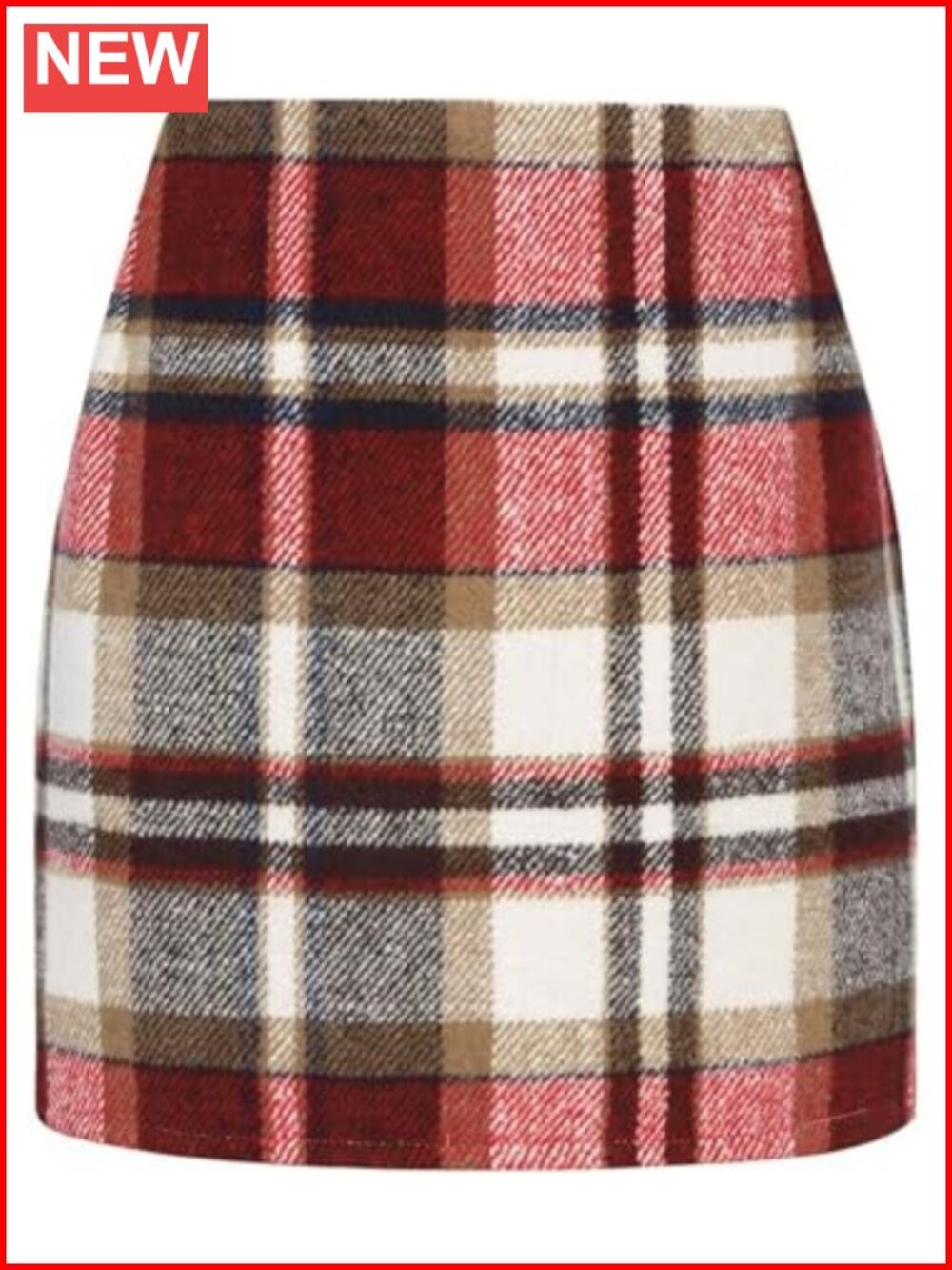 Plaid Mini Skirt High Waisted Bodycon Flannel Casual Fall Outfit